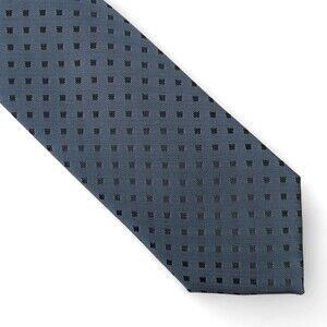 Alfani Men's Dublin Neat Dot Tie Necktie Modern Slim 2 3/4" Denim Blue $55